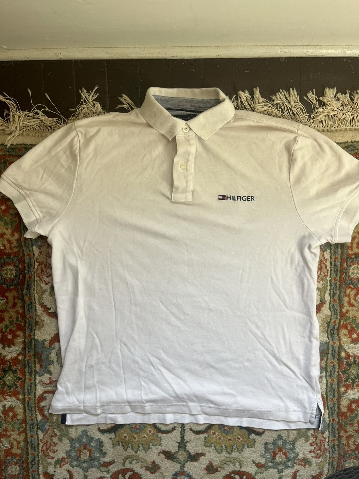 Tommy Hilfiger Tommy Hilfiger White Polo Size US M / EU 48-50 / 2 - 1 Thumbnail