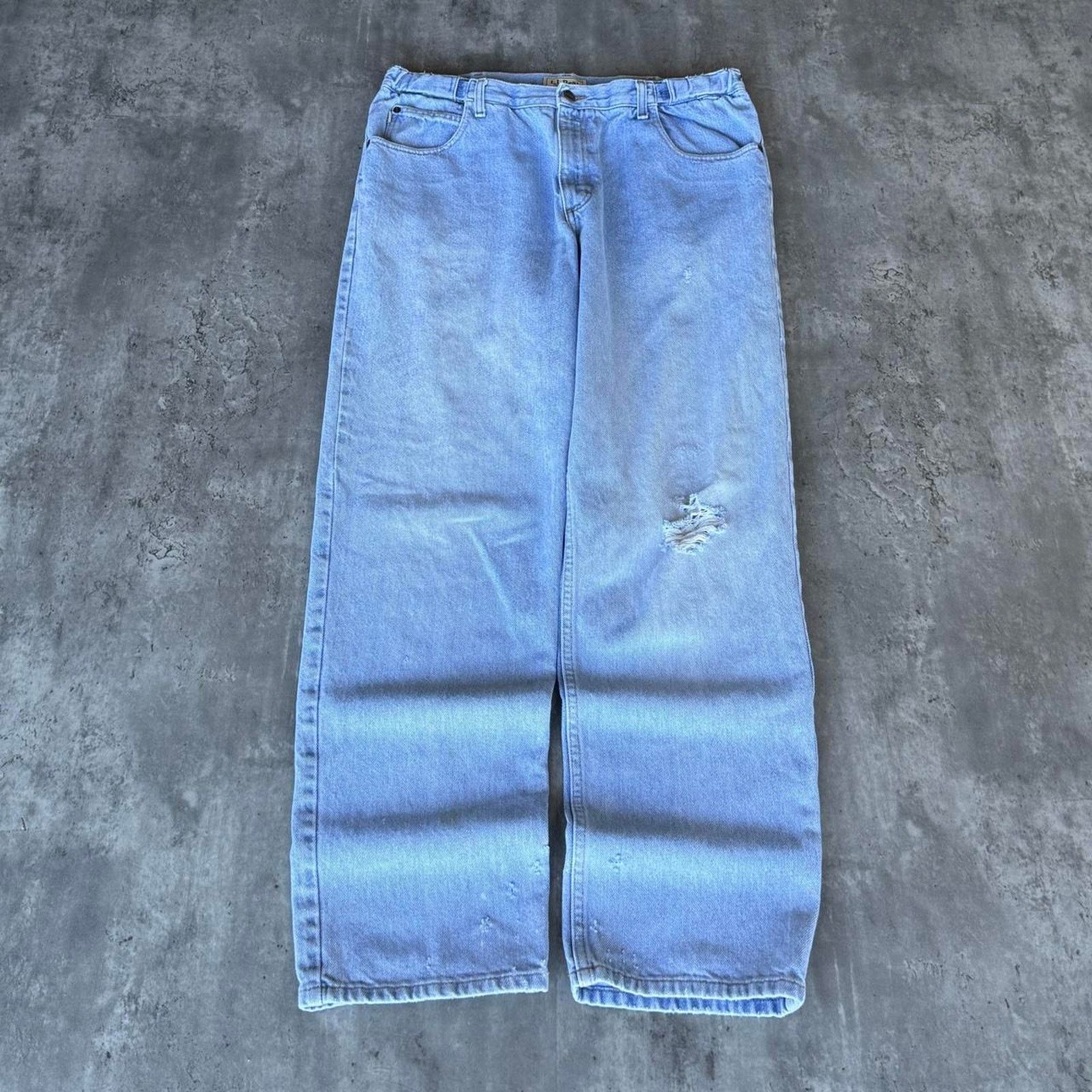 L.L. Bean × Vintage Vintage Y2K L.L. Bean Light Wash Comfort Waist Denim Jeans Size US 36 / EU 52 - 1 Thumbnail