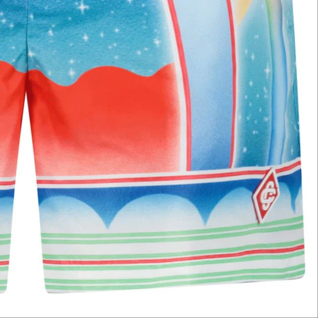 Casablanca o1mle0626 Galaxy Court Printed Swim Shorts in Multicolor Size US 36 / EU 52 - 4 Thumbnail