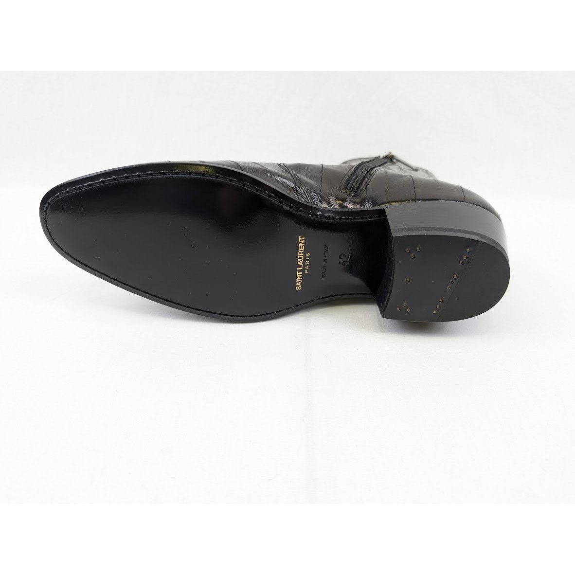 Saint Laurent Paris o1rshd1 Eel Anguilla Cheslea Boots in Black Size US 9 / EU 42 - 12 Thumbnail