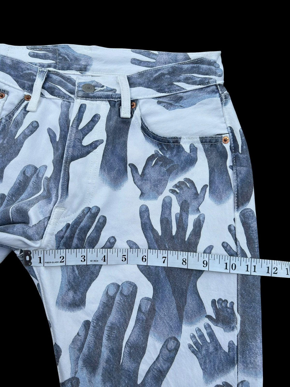 DENIM TEARS × Levi's Denim Tears x Levi's 501 Indigo Hands Denim Jeans Size US 30 / EU 46 - 21 Thumbnail
