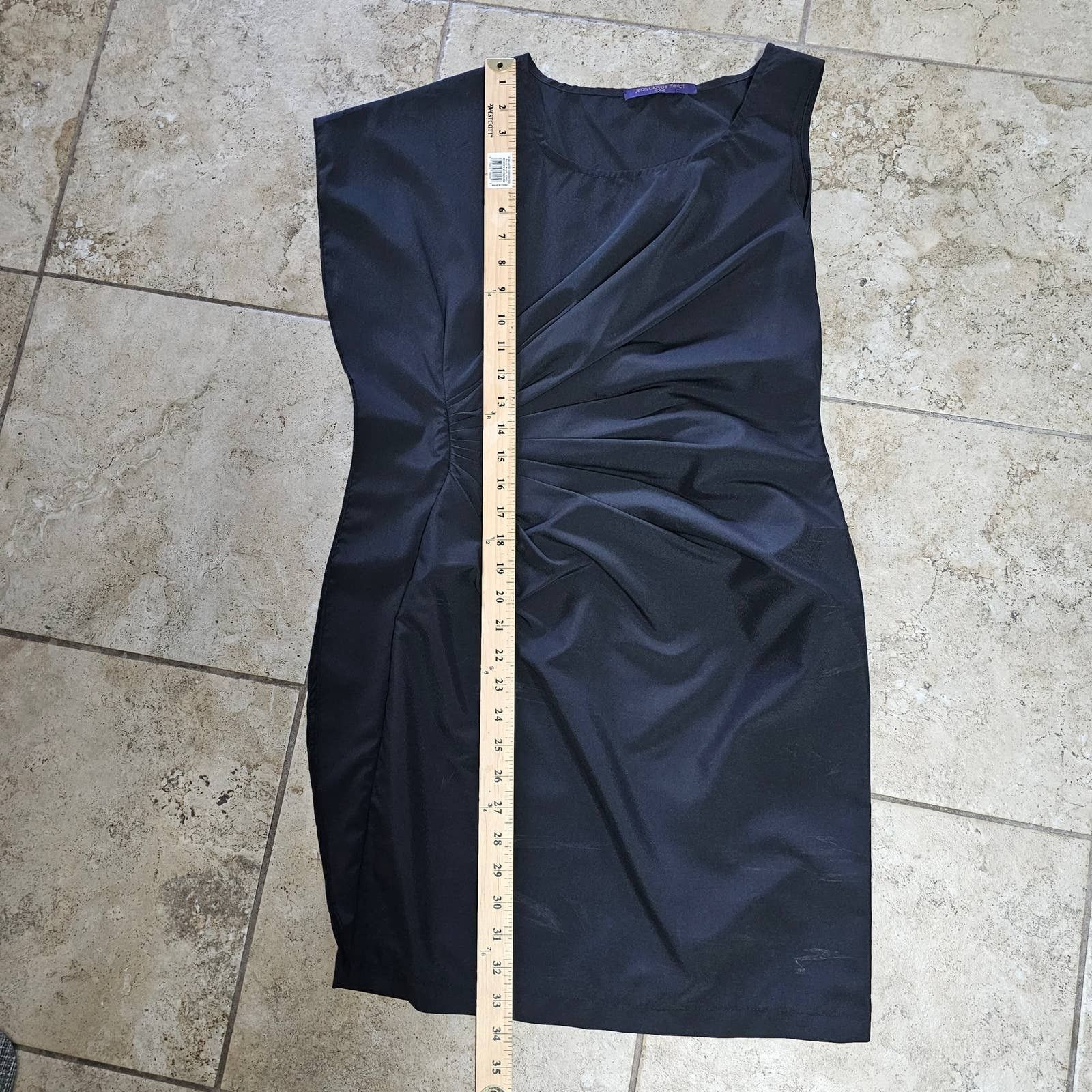Other Jean Claude Pierlot ROME Ruffle Black Satin Dress Size Small Size S / US 4 / IT 40 - 6 Thumbnail