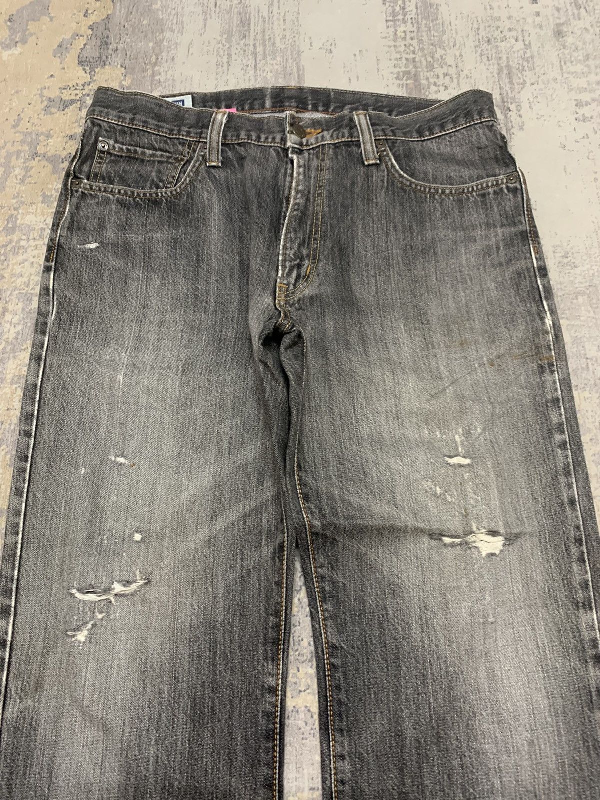 Edwin Thrashed Ripped faded distressed Edwin baggy style jeans Size US 34 / EU 50 - 4 Thumbnail