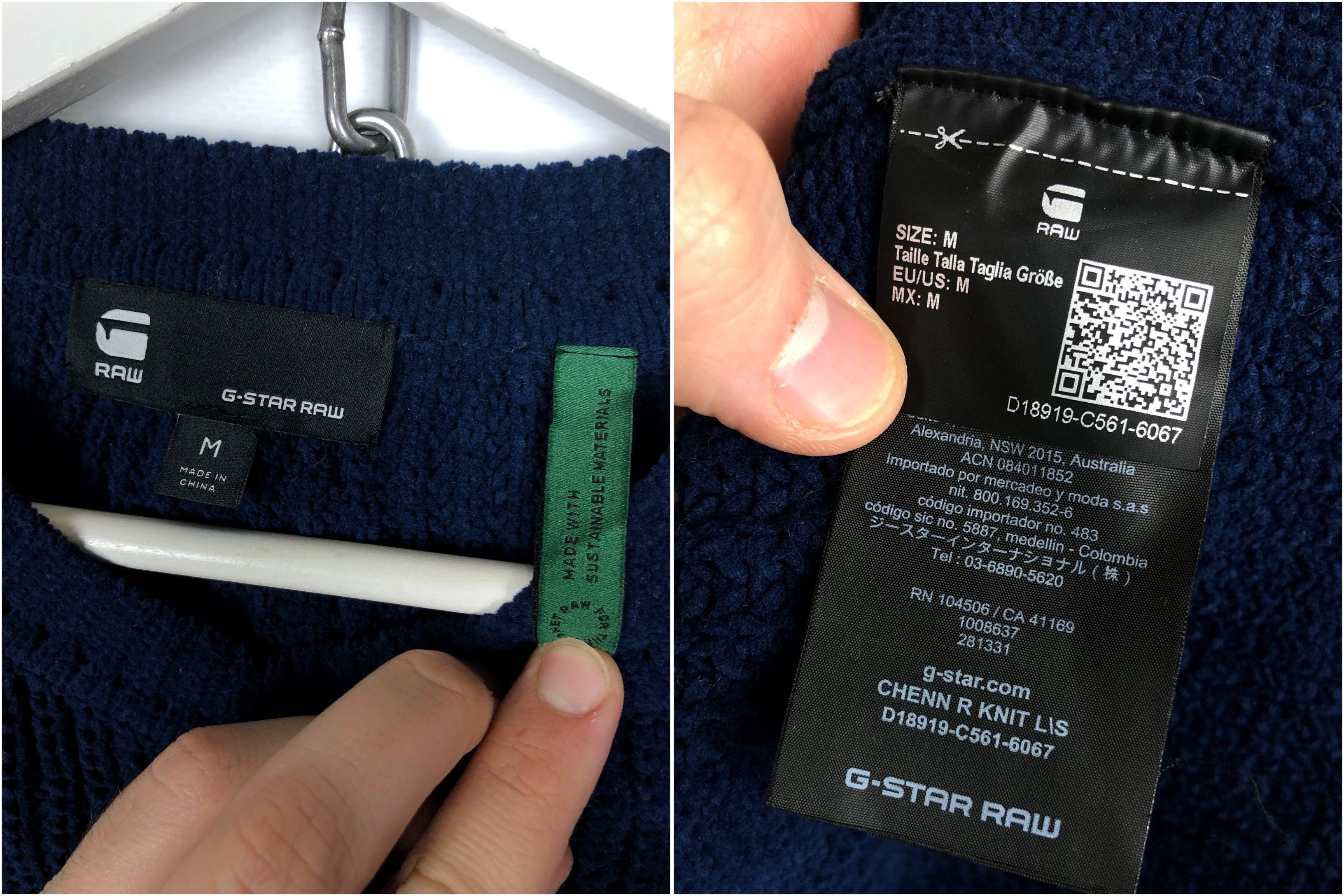 G-Star G-Star Raw Chenn R Knit Sweater Pullover Navy size M Size US M / EU 48-50 / 2 - 9 Thumbnail