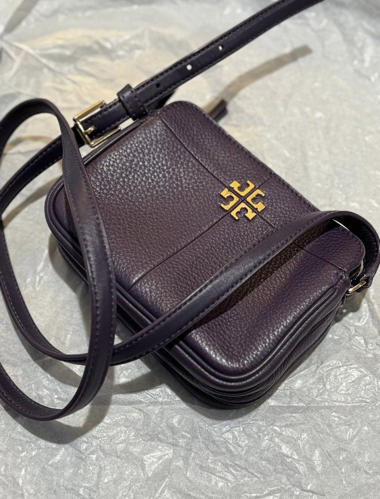 Tory Burch Tory Burch Ivy Zip Crossbody Bag in Deep Purple Color Size ONE SIZE - 2 Thumbnail