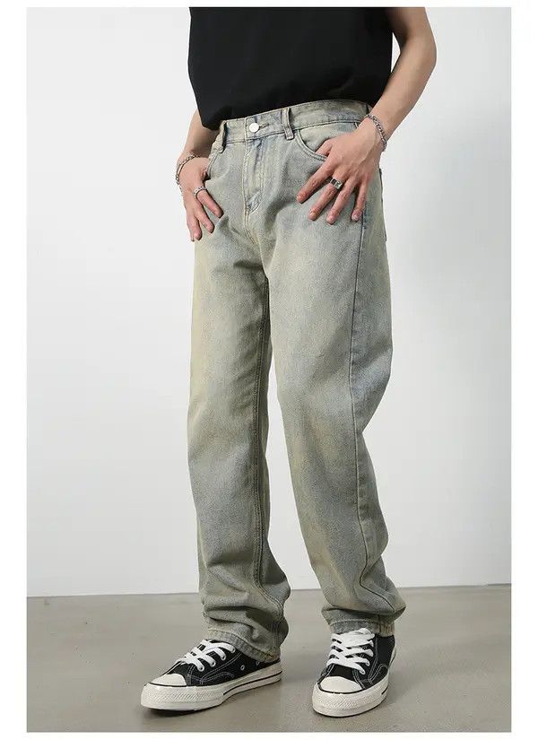 Japanese Brand Japanese all-match trendy distressed loose casual jeans Size US 34 / EU 50 - 2 Thumbnail