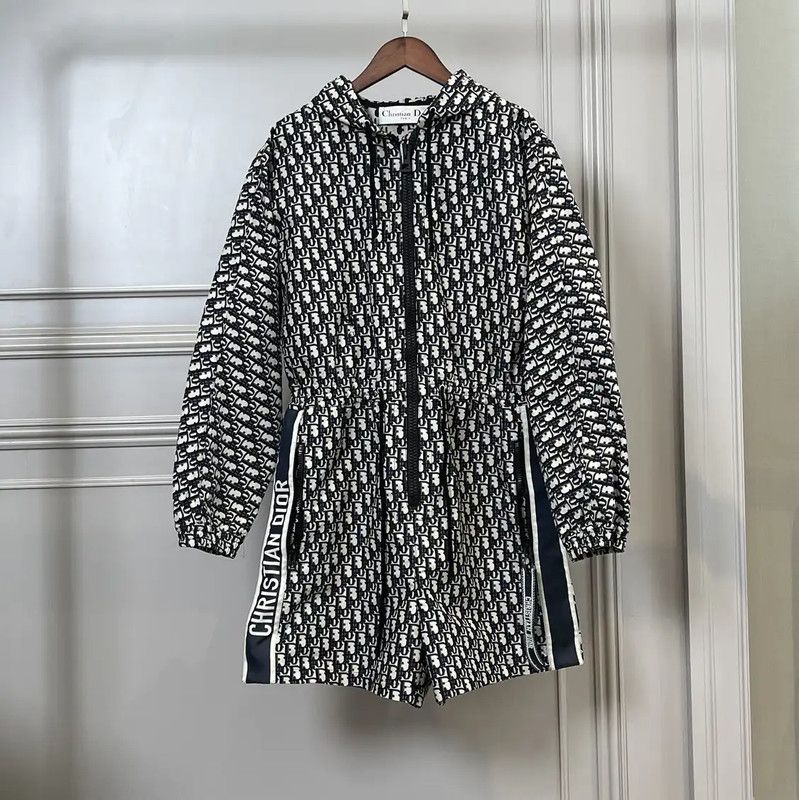 Dior Dior Black Printed Long Sleeve Short Dress 0089 Size XS / US 0-2 / IT 36-38 - 1 Thumbnail
