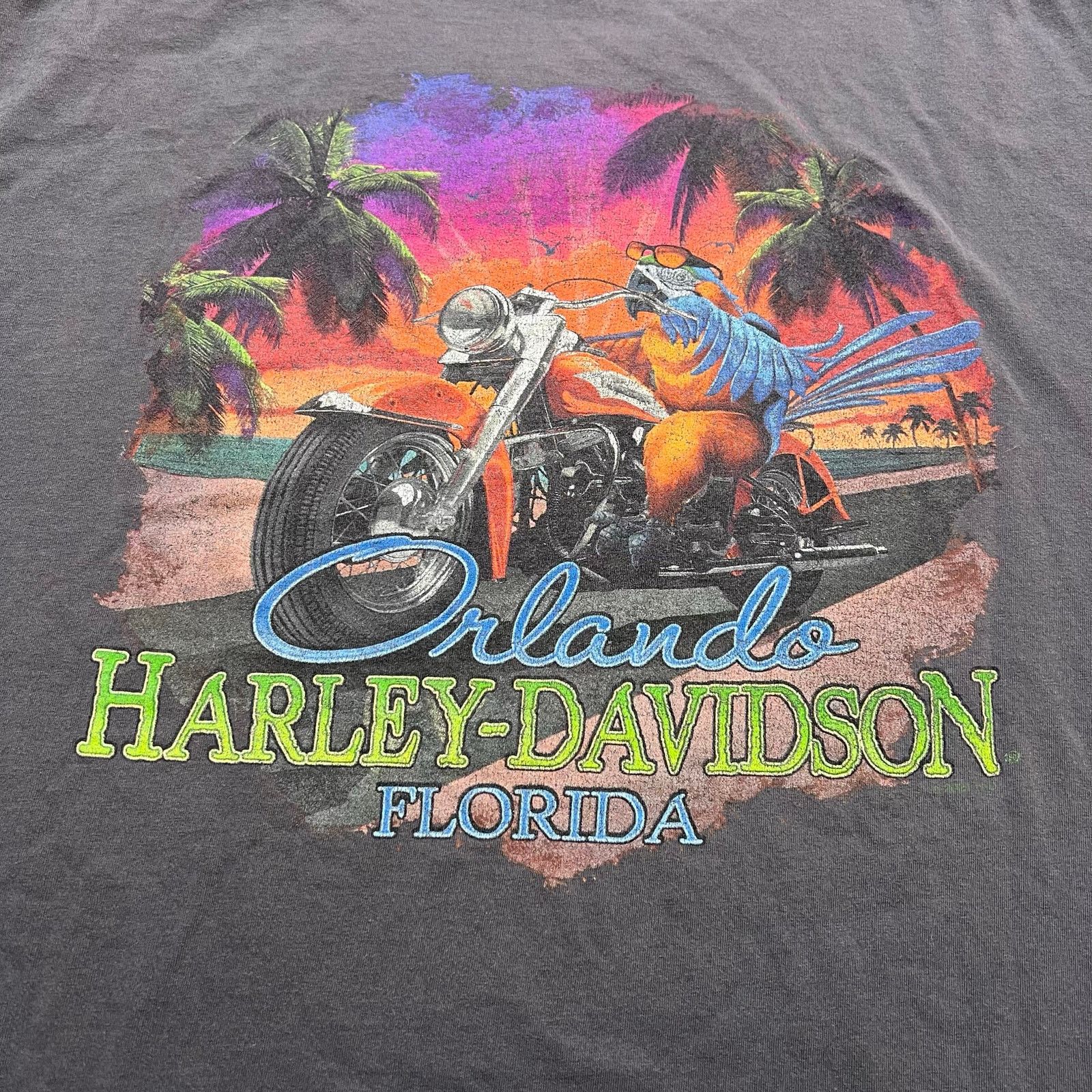 Harley Davidson Vintage Harley-Davidson Orlando Florida T-Shirt XL Parrot Size US XL / EU 56 / 4 - 2 Thumbnail