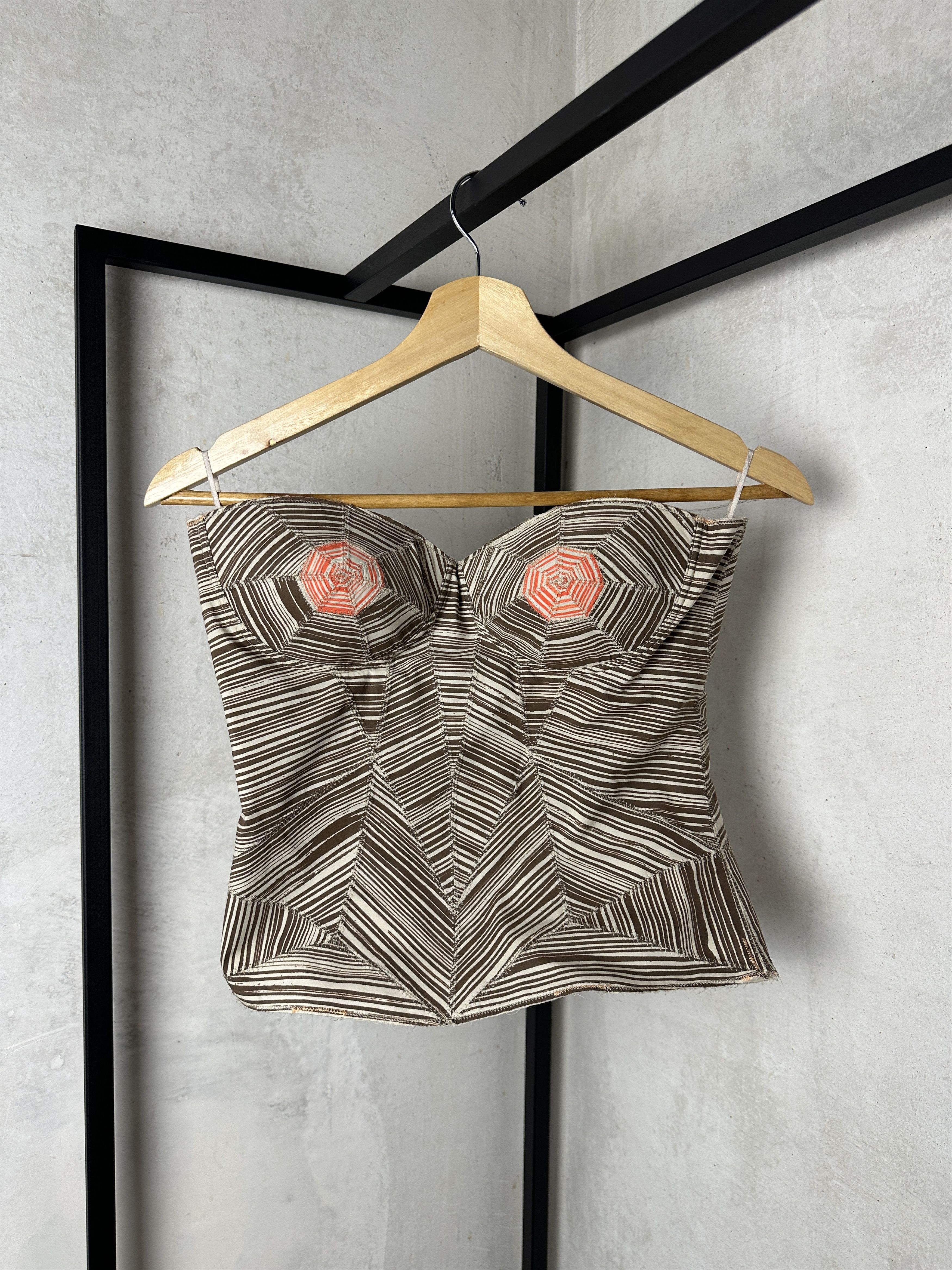 Bottega Veneta Rare Runway Bottega Veneta Resort 2012 Corset Cotton Top Size S / US 4 / IT 40 - 1 Thumbnail