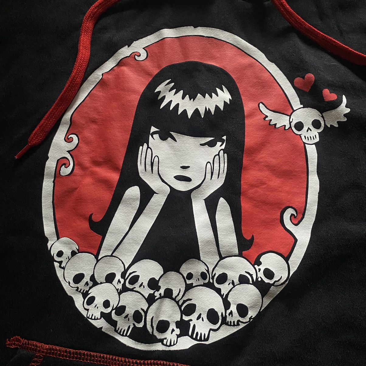 Vintage Hottopic Emily the Strange hoodie Size L / US 10 / IT 46 - 2 Thumbnail