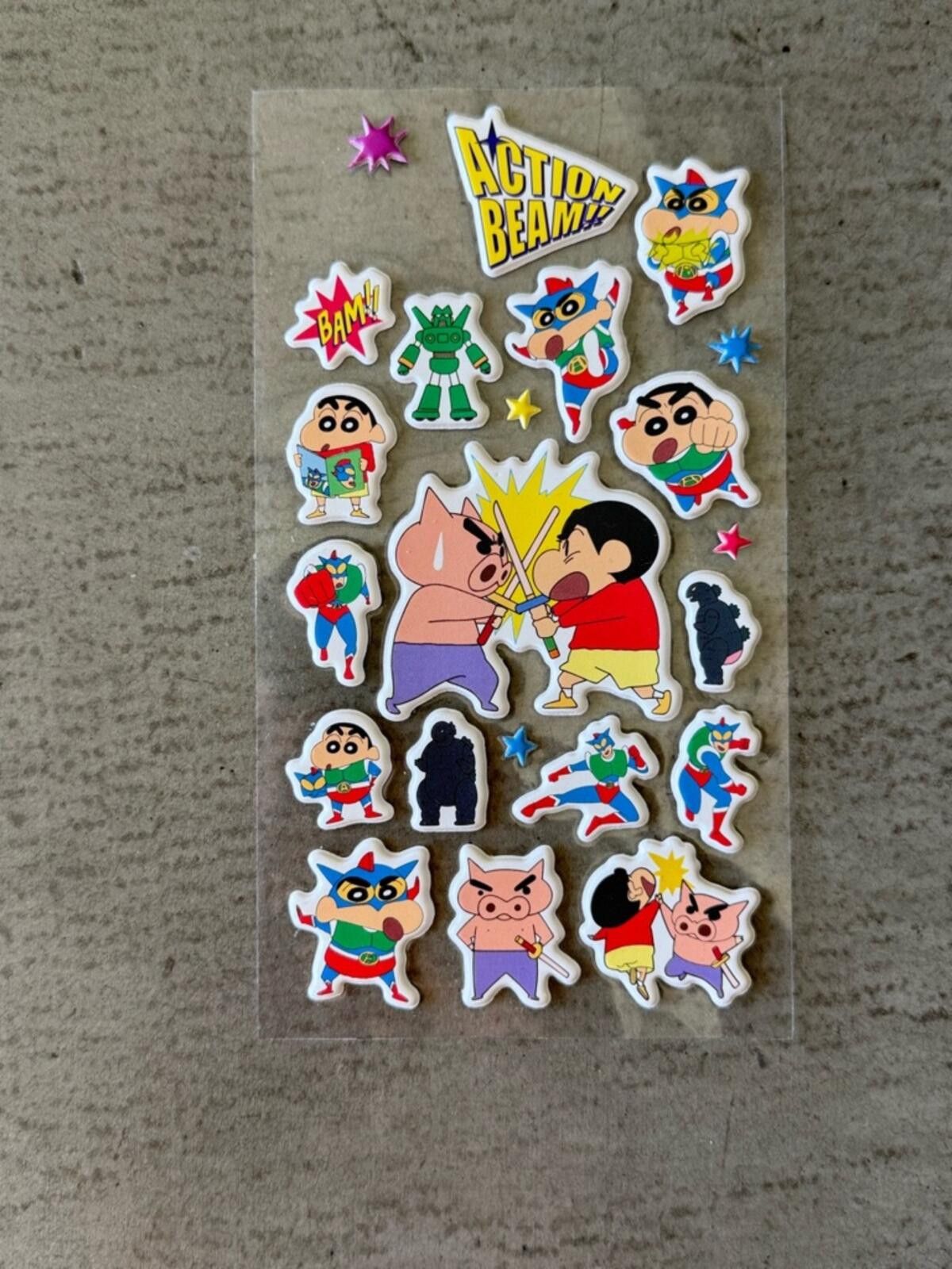 Other Crayon / Shin Chan Jjanggu Puffy Stickers / Korean Anime Size ONE SIZE - 2 Thumbnail