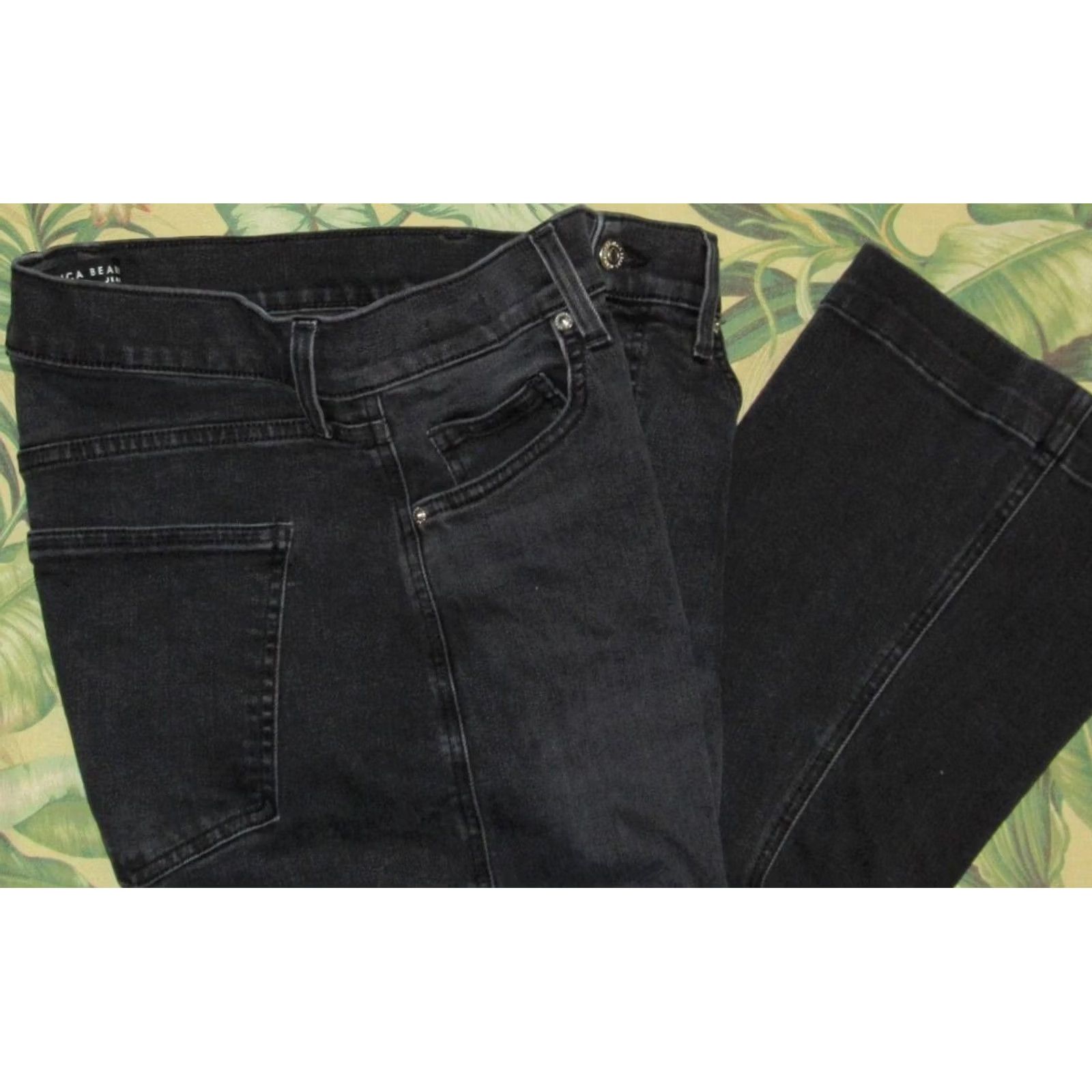 Veronica Beard VERONICA BEARD Carson Ankle Flare High Rise Jeans In Washed Onyx 32 Size 24" / US 00 / IT 34 - 2 Thumbnail