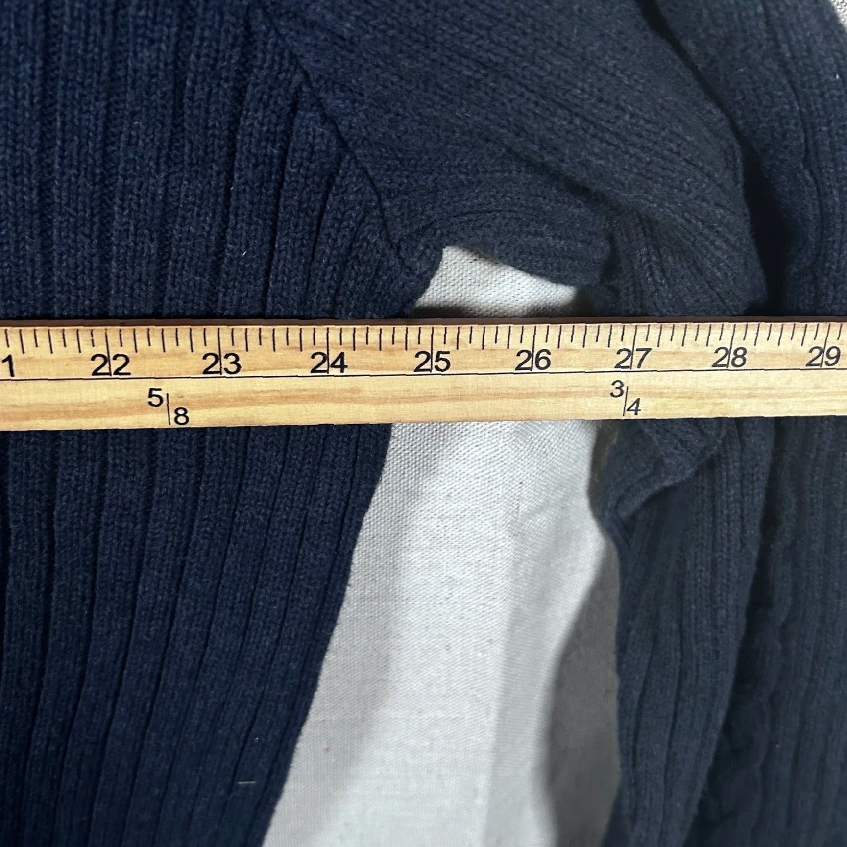 Eddie Bauer Eddie Bauer Mens 2XLT Tall Navy Blue Cable Knit 100% Cotton Crewneck Sweater Size US XXL / EU 58 / 5 - 4 Thumbnail