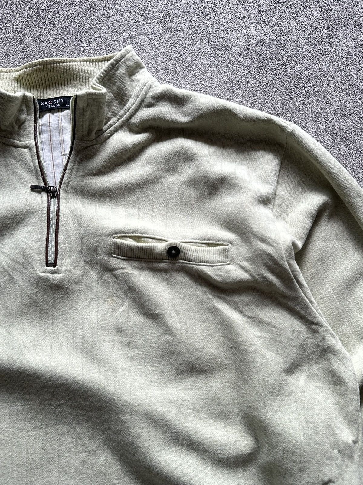 Yohji Yamamoto 90s Sacsny Ysaccs by Yohji Yamamoto Quarter Zipper Size US L / EU 52-54 / 3 - 4 Thumbnail