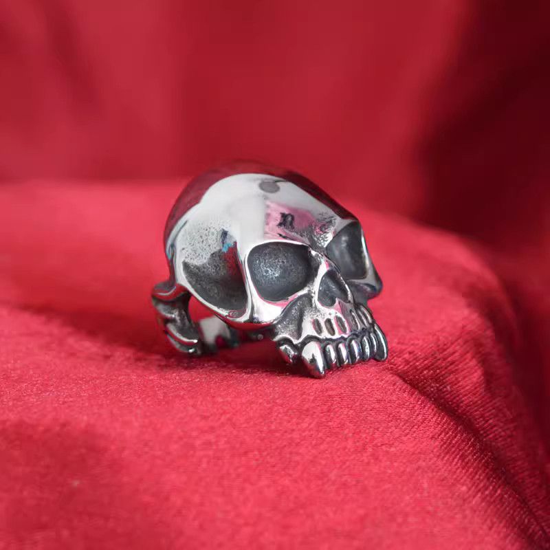 Jewelry Skull Crazy Jewelry Rings Open Size Chrome Ring (Size 7-13) Size ONE SIZE - 1 Thumbnail