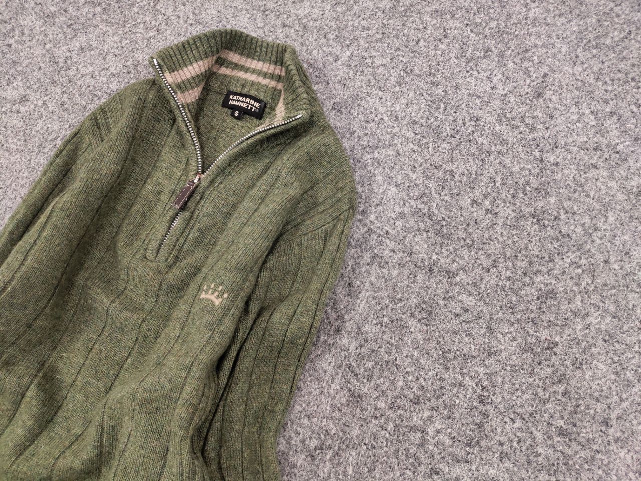 Katharine Hamnett London Vintage Katharine Hamnett Design Light Zip Wool Sweater Size US S / EU 44-46 / 1 - 4 Thumbnail