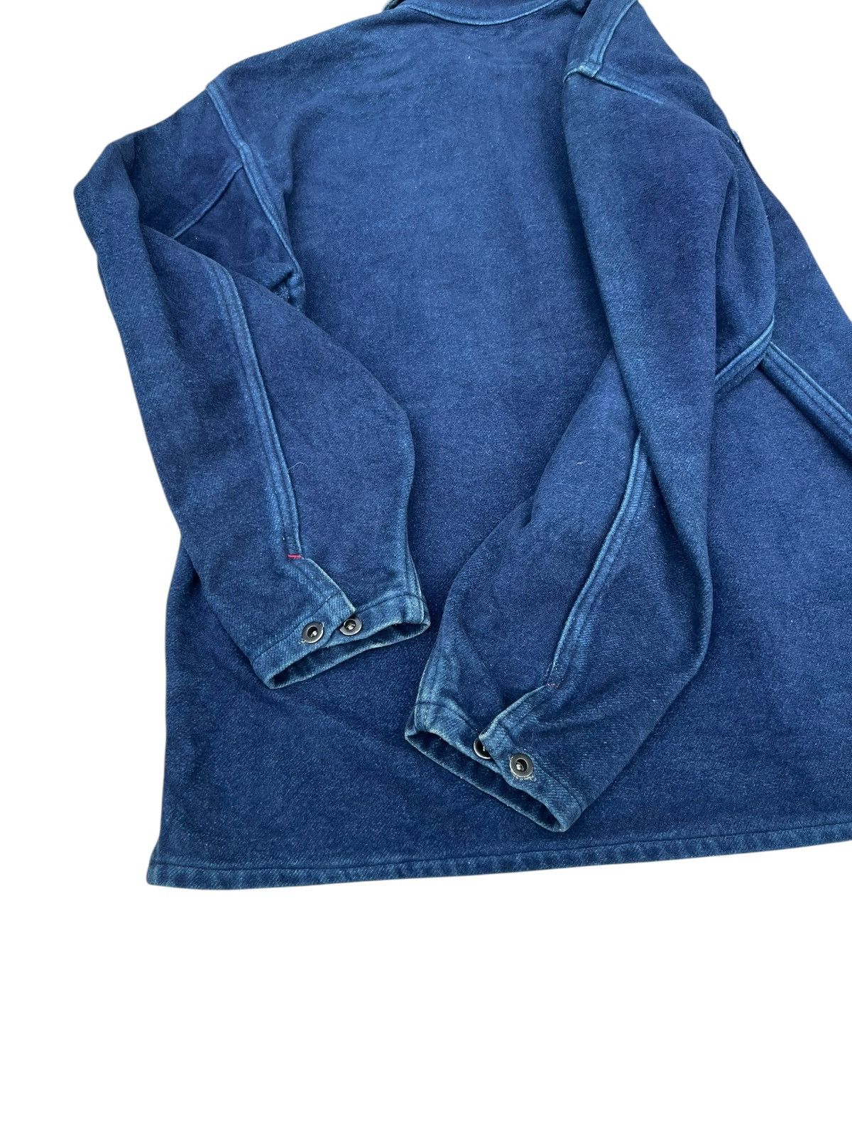 Pure Blue Japan Pure Blue Japan Suede Indigo Cotton PullOver Military Jacket Size US M / EU 48-50 / 2 - 19 Thumbnail