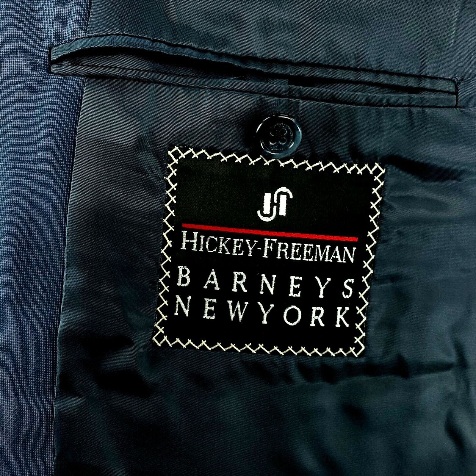 Hickey Freeman Hickey Freeman Barney's New York Wool 2 Button Blazer 42L Bl Size 42L - 8 Thumbnail