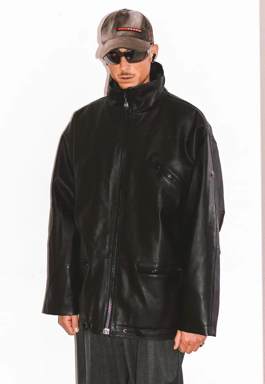 Japanese Brand × Vintage Collectible 90s vintage Droopy fux leather waterproof jacket Size US L / EU 52-54 / 3 - 4 Thumbnail
