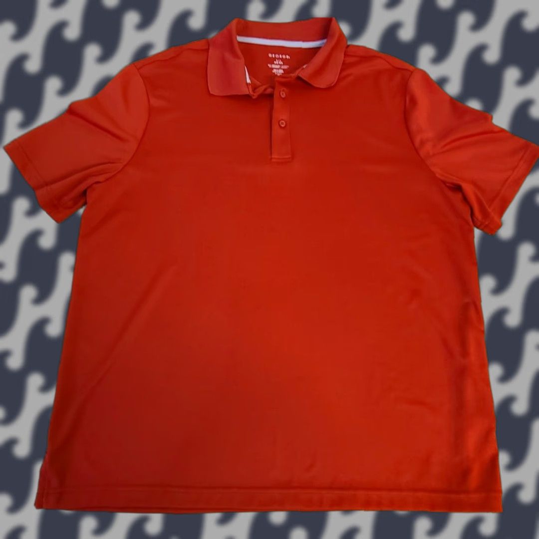George George Polo Shirt Men L Solid Red Cotton Short Sleeve Casual Workwear Size US L / EU 52-54 / 3 - 1 Thumbnail