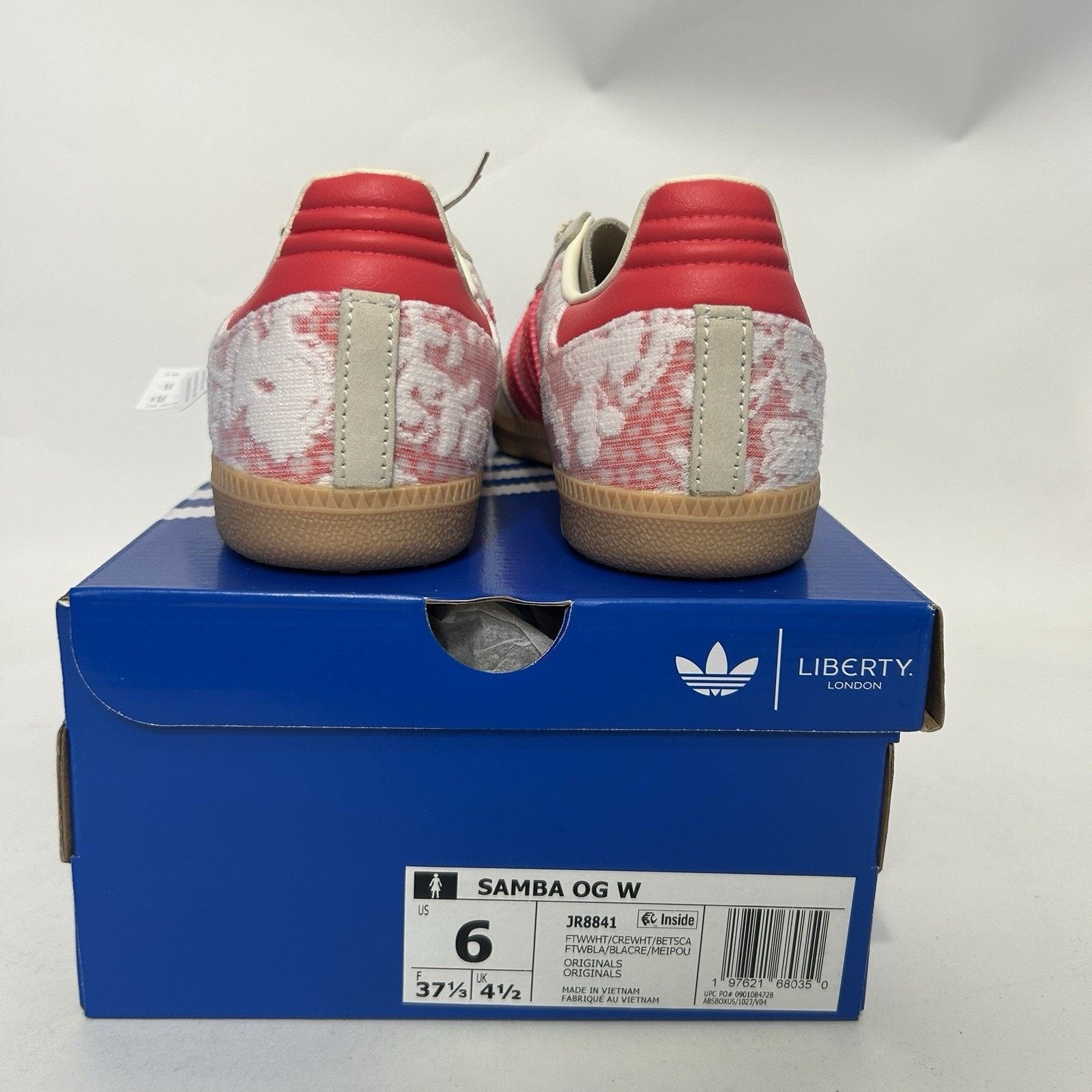 Adidas Adidas Samba OG X Liberty London - “Better Scarlet” JR8841 Size US 6 / IT 36 - 4 Thumbnail