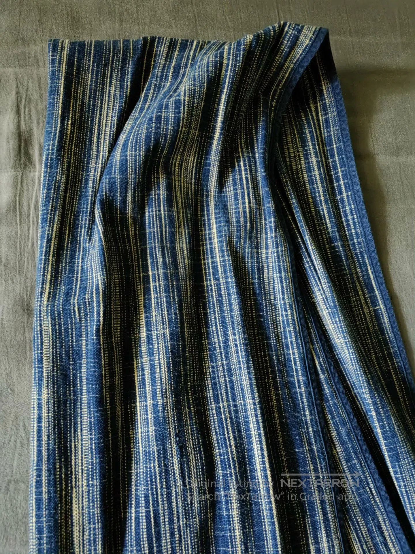 Other Vintage Handmade Blue Dyed Scarf. Size ONE SIZE - 4 Thumbnail