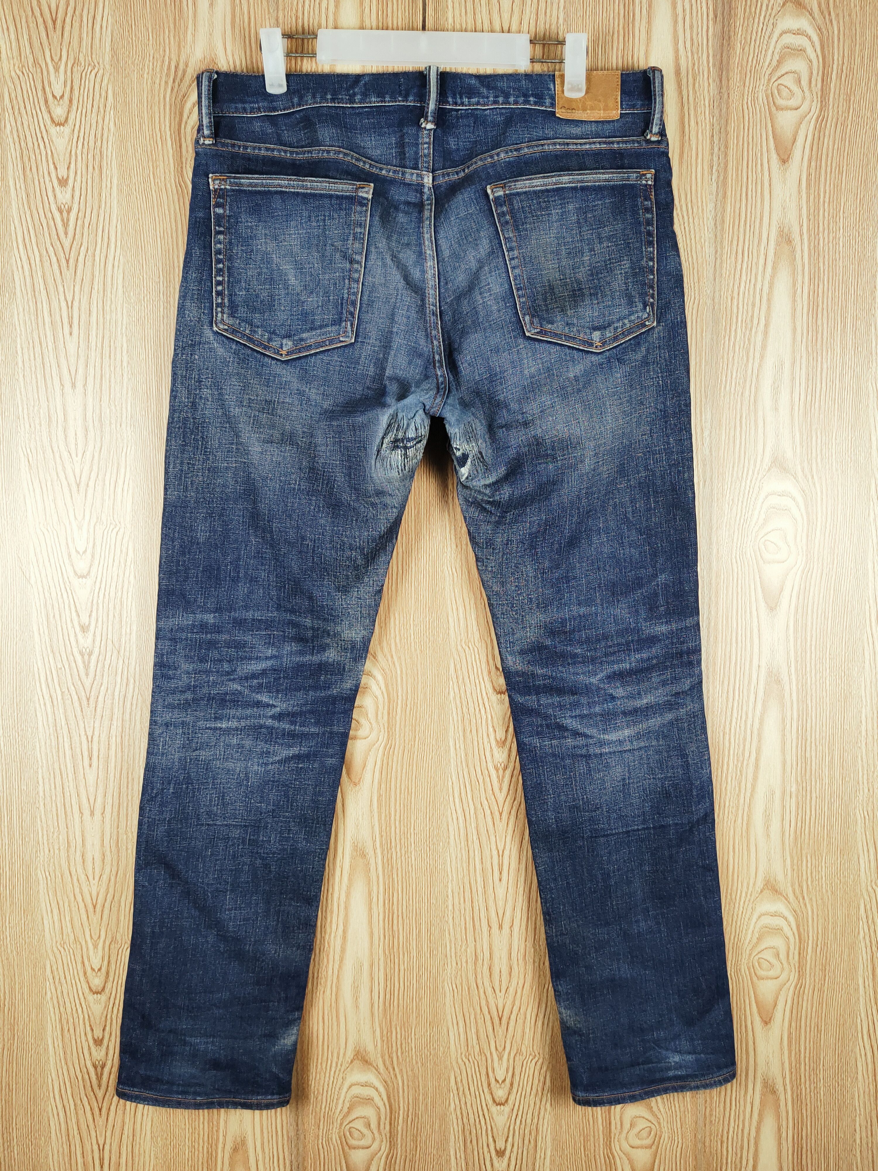 Gap Gap Dark Blue Faded Distressed Ripped Jeans #S2728 Size US 33 - 7 Thumbnail