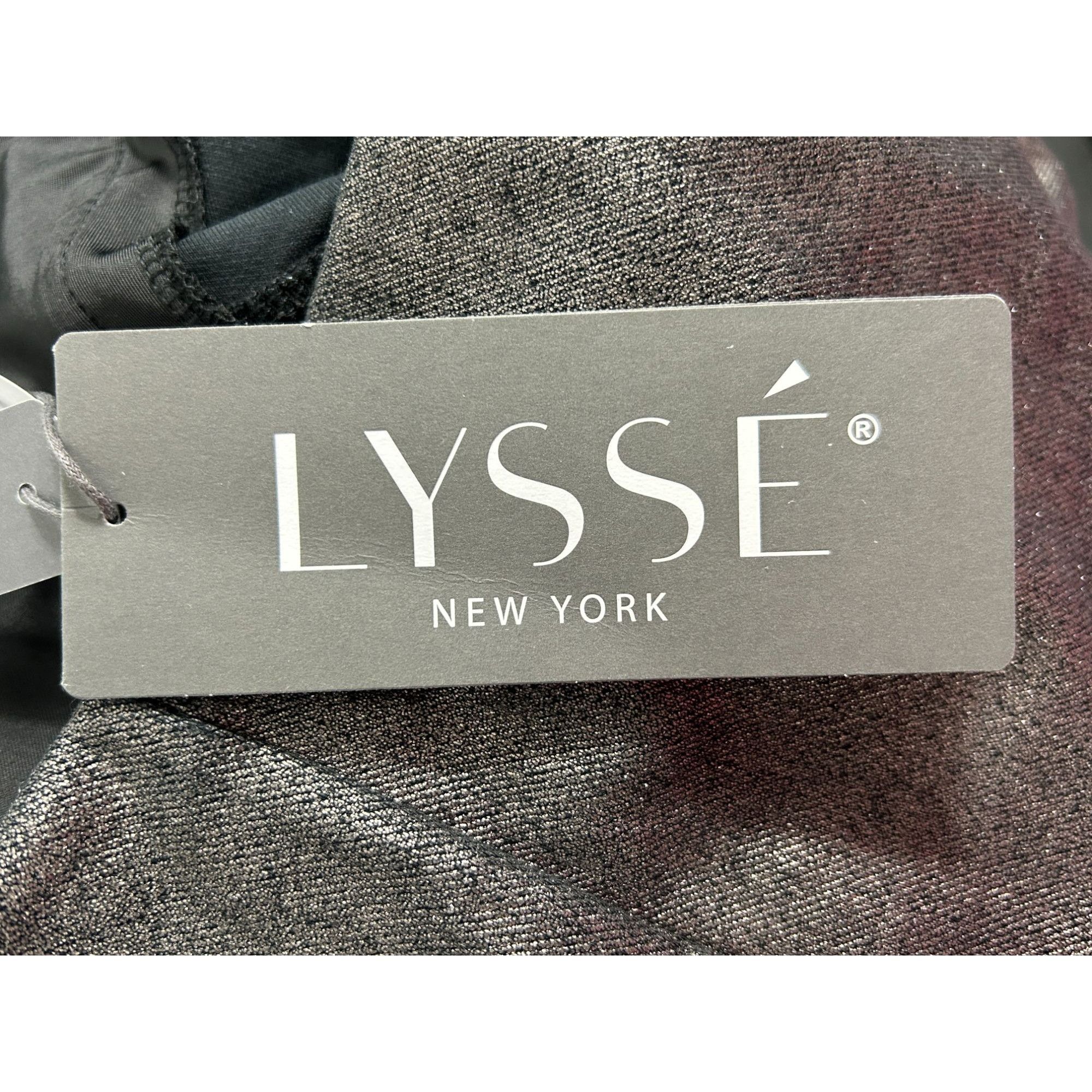 Other Lyssé Metallic Coated Baby Boot Knit Denim in Metallic Coco Size 34" / US 12 / IT 48 - 8 Thumbnail