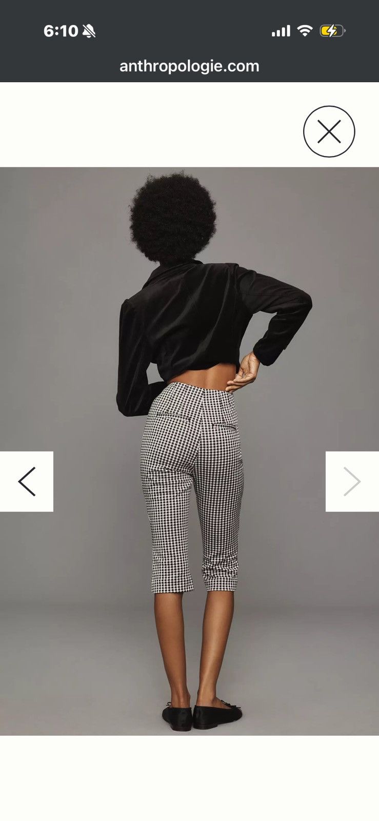 Anthropologie Maeve Anthropologie Gingham Capri Pants Size 6 Size 28" / US 6 / IT 42 - 6 Thumbnail
