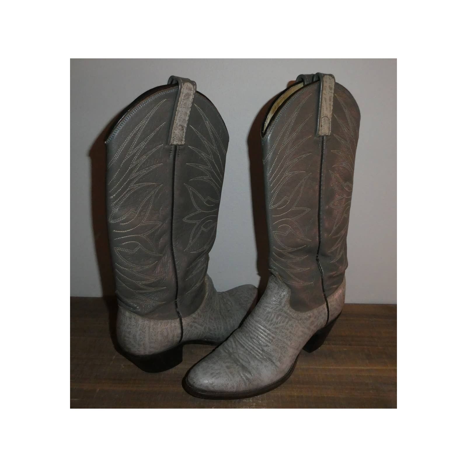 Dan Post DAN POST size 6 western cowgirl boots, texture gray Size US 6 / IT 36 - 1 Thumbnail