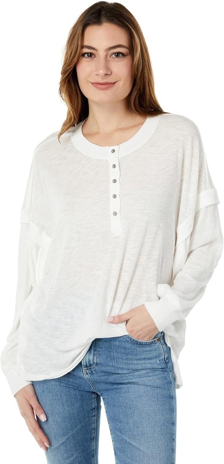 Free People Free People Movement One Up Long Sleeve Top White ( S ) Size S / US 4 / IT 40 - 3 Thumbnail