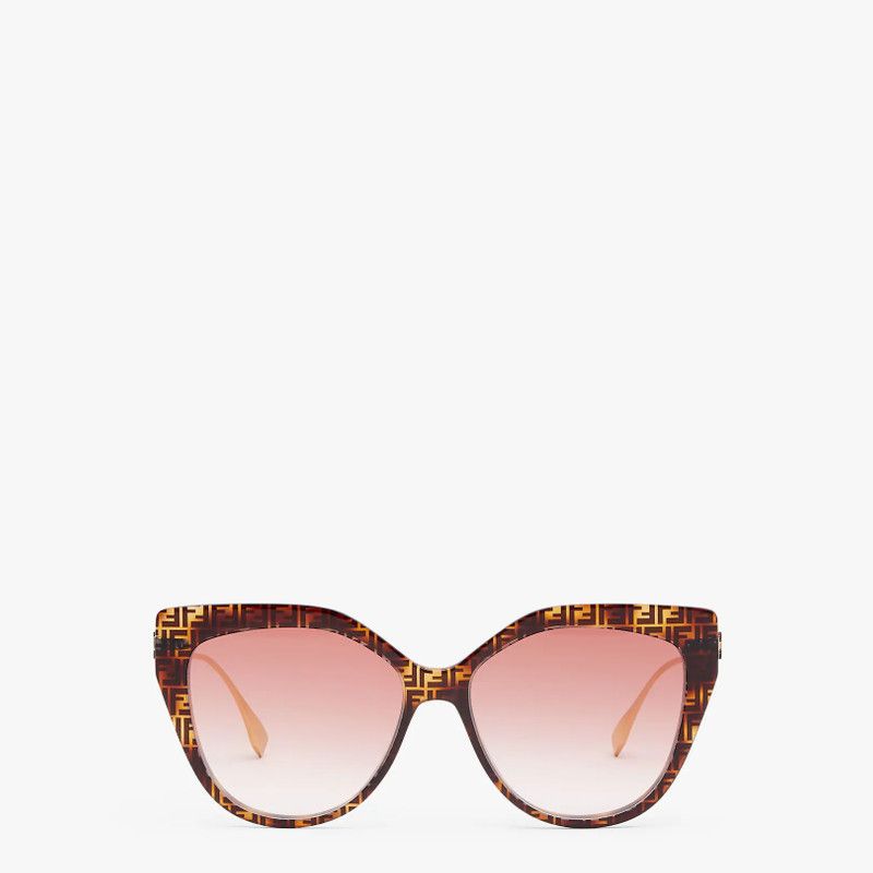 Fendi o1s1wg110526 Size: OS / Baguette Sunglasses in Brown/Gold Size ONE SIZE - 1 Thumbnail