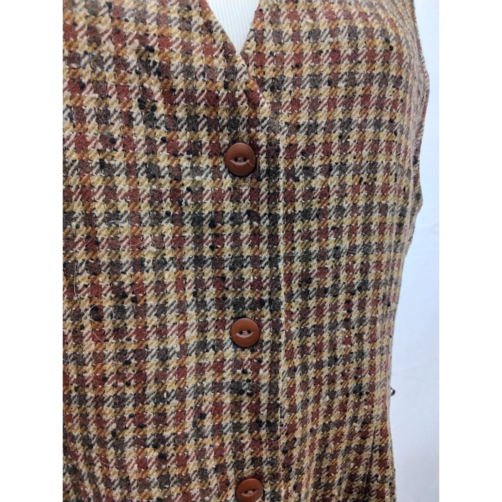 Pendleton Pendleton Knockabouts Shift Dress Women's 6 Brown VTG 1990s Size M / US 6-8 / IT 42-44 - 5 Thumbnail