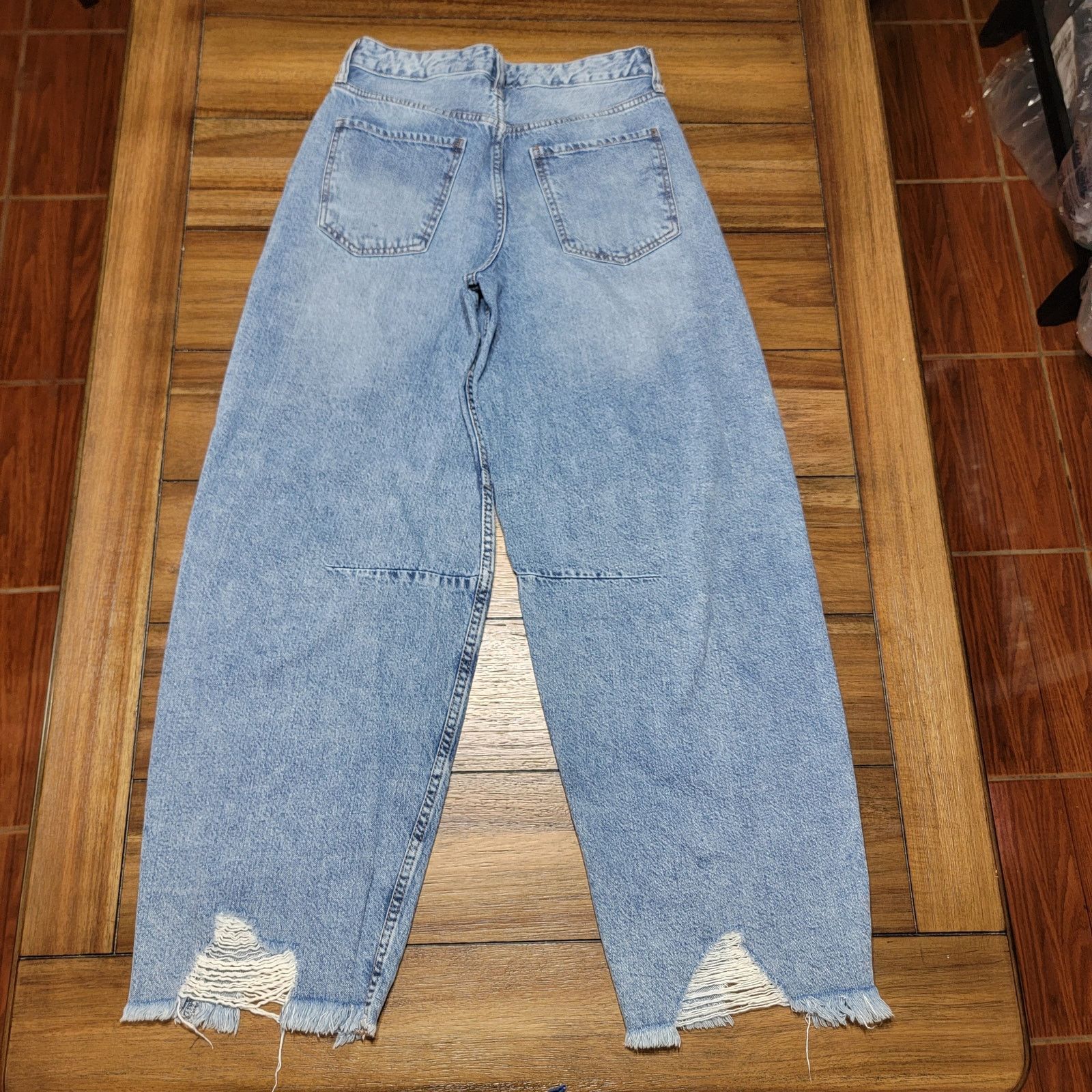 Other S.O.N.G. Wide-Leg Denim Jeans w/ Raw Hem - Size Junior 1/25 Size 27" / US 4 / IT 40 - 3 Thumbnail