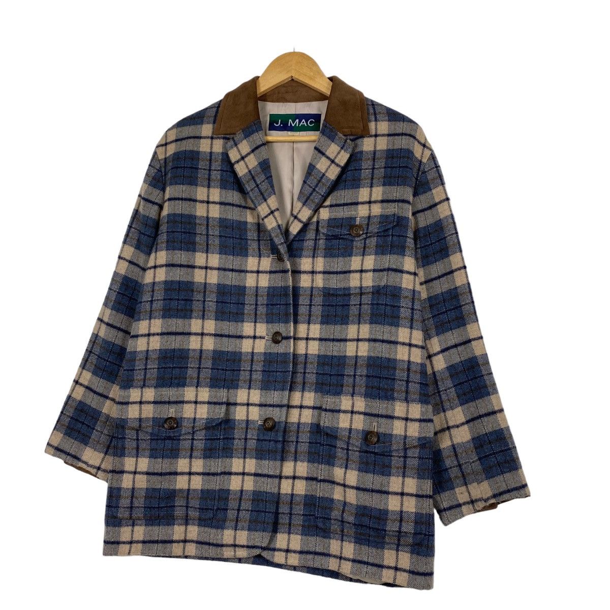 Japanese Brand J.MAC WOOLEN PLAID COAT JACKET Size US L / EU 52-54 / 3 - 2 Thumbnail