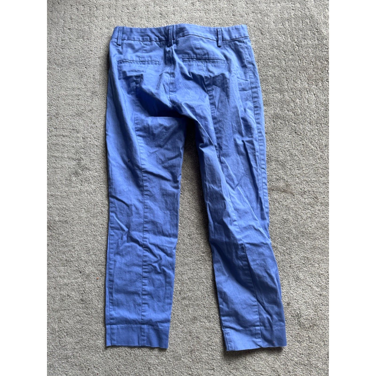 Gap VINTAGE Gap Slim Cropped Pants Women Size 4 Blue Cotton Blend Stretch Pockets 26in Inseam Slim-Fit Womens Size 27" / US 4 / IT 40 - 3 Thumbnail