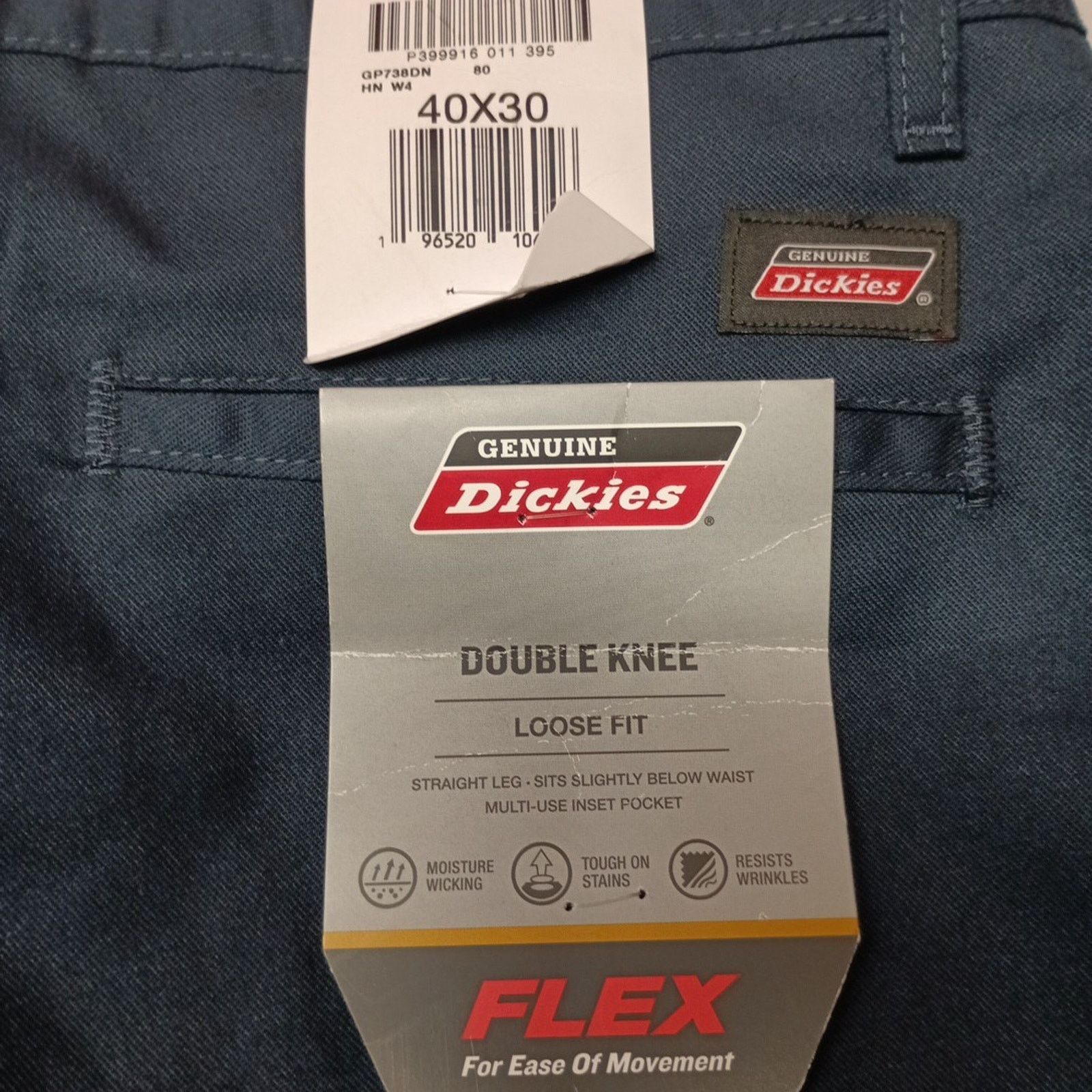 Dickies Dickies Loose Fit Double Knee Work Pants Men's 40x30 Blue Size US 40 / EU 56 - 2 Thumbnail
