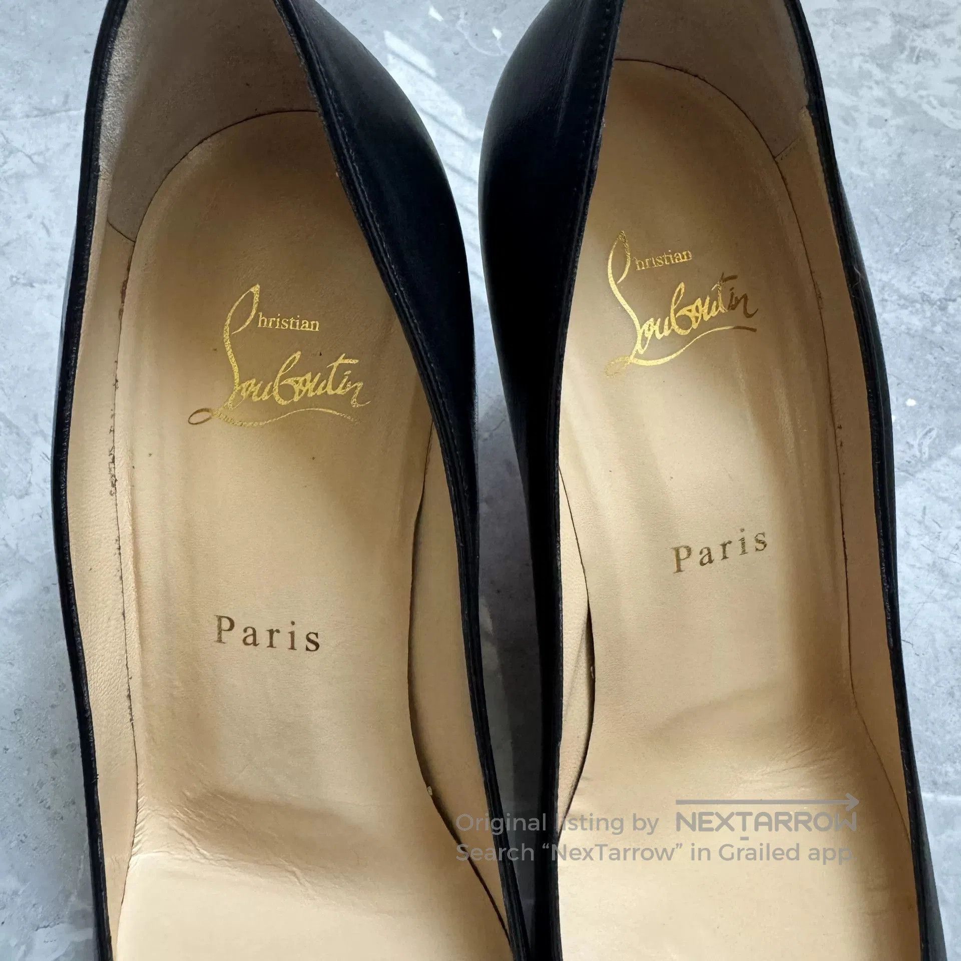 Christian Louboutin Christian Louboutin Black Patent Leather Heels. Size US 7.5 / IT 37.5 - 6 Thumbnail
