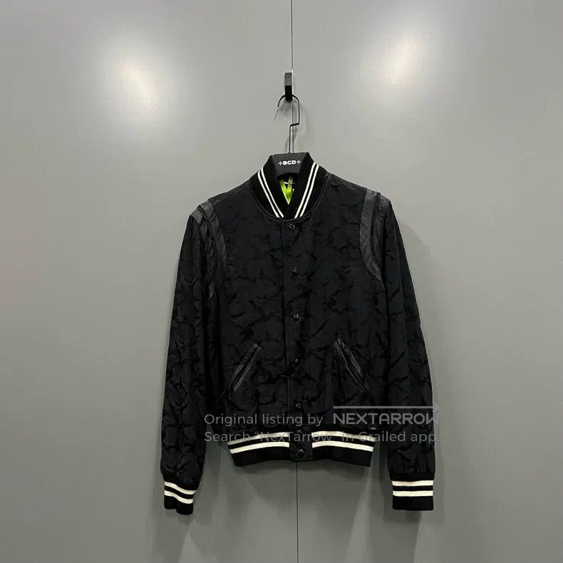 Saint Laurent Paris Black Dark Pattern Printed Jacket