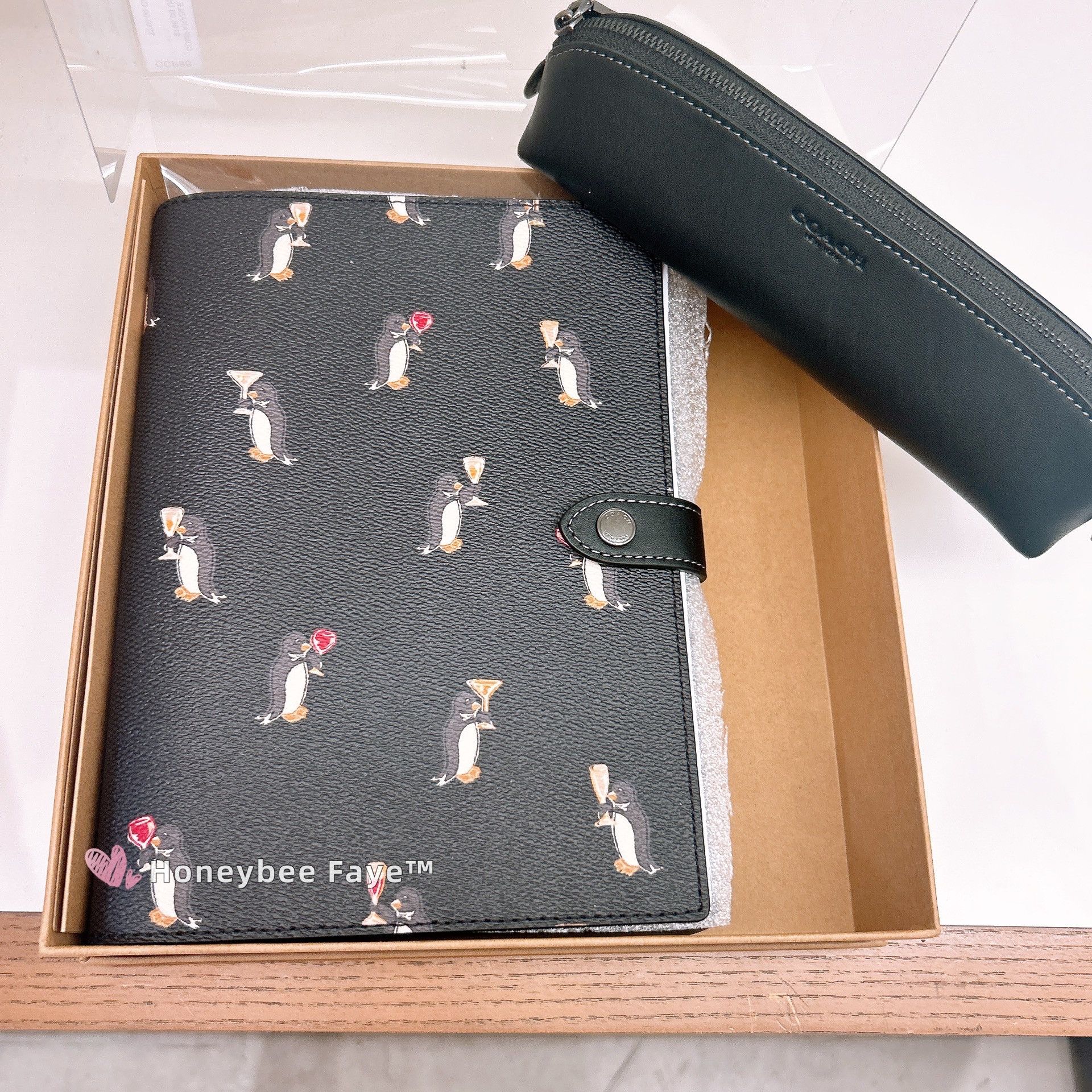 Coach Boxed Notebook And Pencil Case Set With Penguin Print Size ONE SIZE - 1 Thumbnail