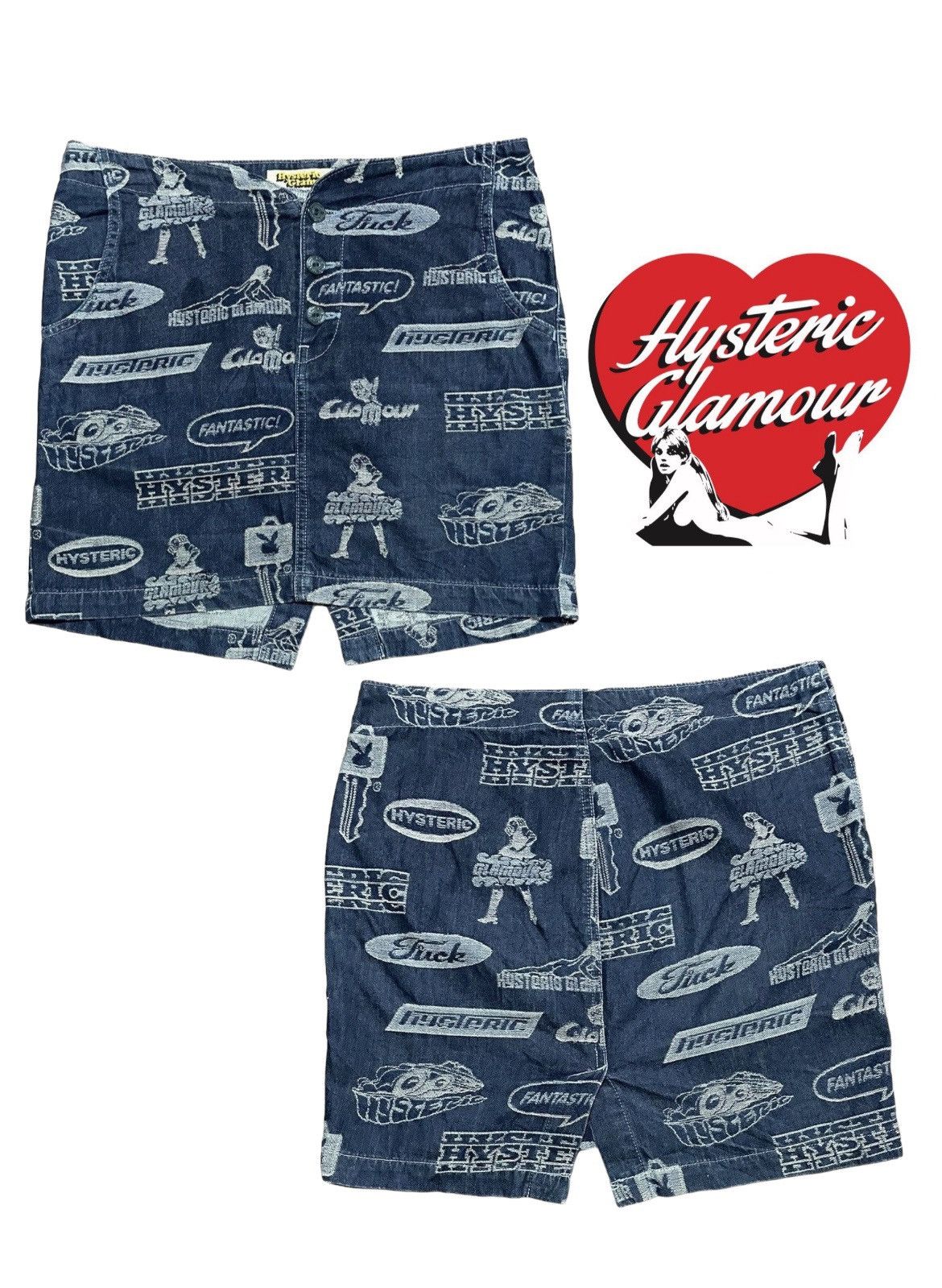 Hiroshi Fujiwara Vintage 1990s Hysteric Glamour AOP Embroidered Skirts Size 30" / US 8 / IT 44 - 1 Thumbnail