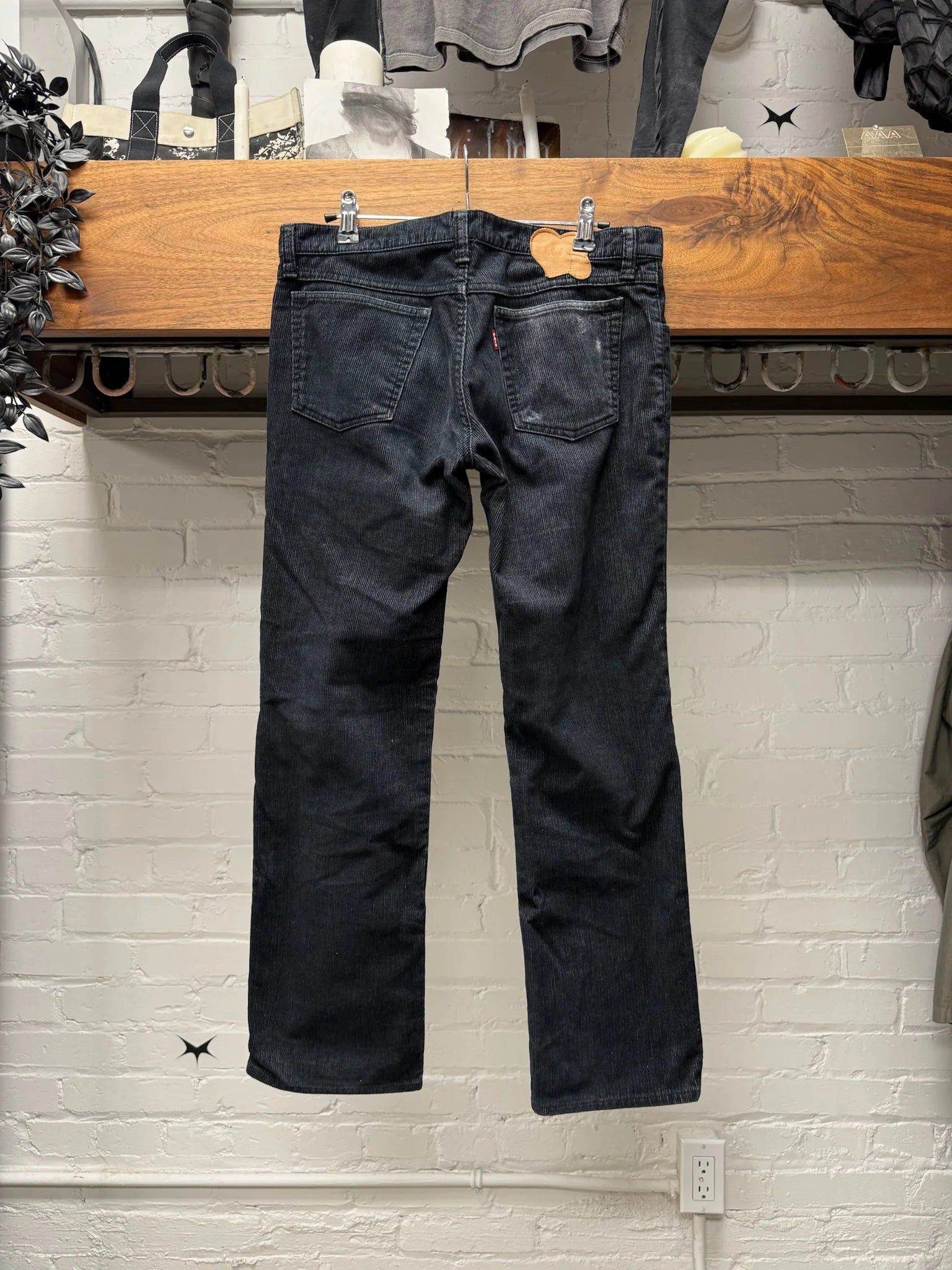 Number (N)ine NUMBER NINE FW06 NOIR COATED BLACK PAIN DENIM JEANS