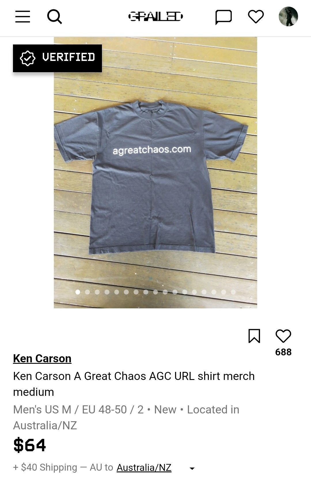 Ken Carson Ken Carson A Great Chaos AGC URL shirt merch medium Size US M / EU 48-50 / 2 - 17 Thumbnail