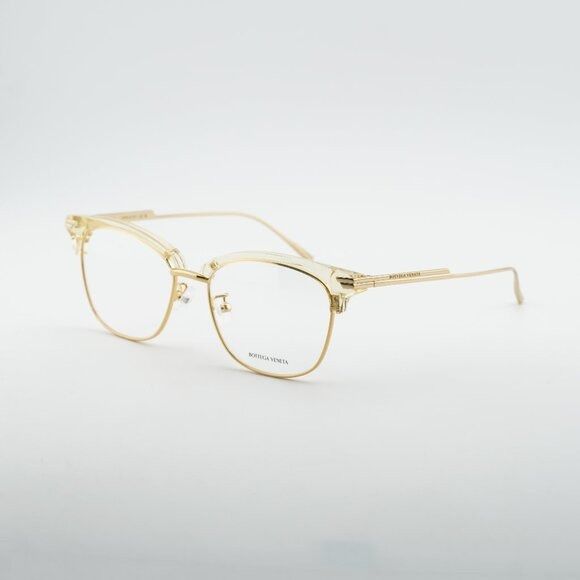 Bottega Veneta Bottega Veneta BV1011OA 004 Eyeglasses Gold 53mm Square Size ONE SIZE - 1 Thumbnail