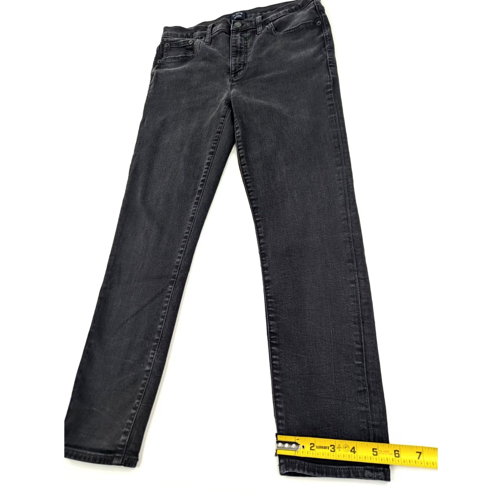 J.Crew J.CREW High Rise Skinny Jeans Women 30 Washed Black AG727 Stretch Denim 5-Pocket Regular Rise Slim Fit Vintage: No Ladies Womens Size 30" / US 8 / IT 44 - 2 Thumbnail