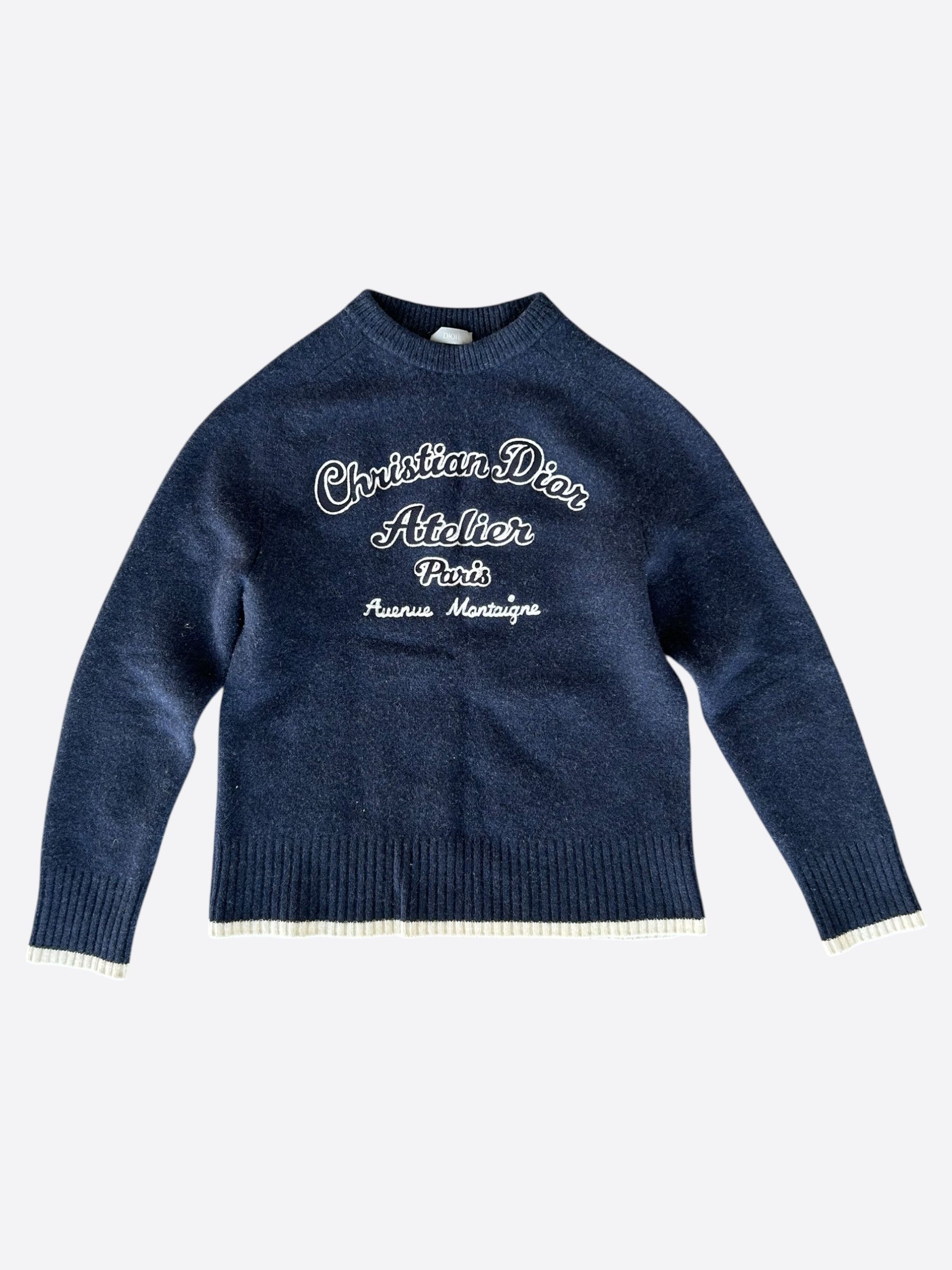 Dior Dior Navy Atelier Wool Knitted Sweater Size US XL / EU 56 / 4 - 1 Thumbnail