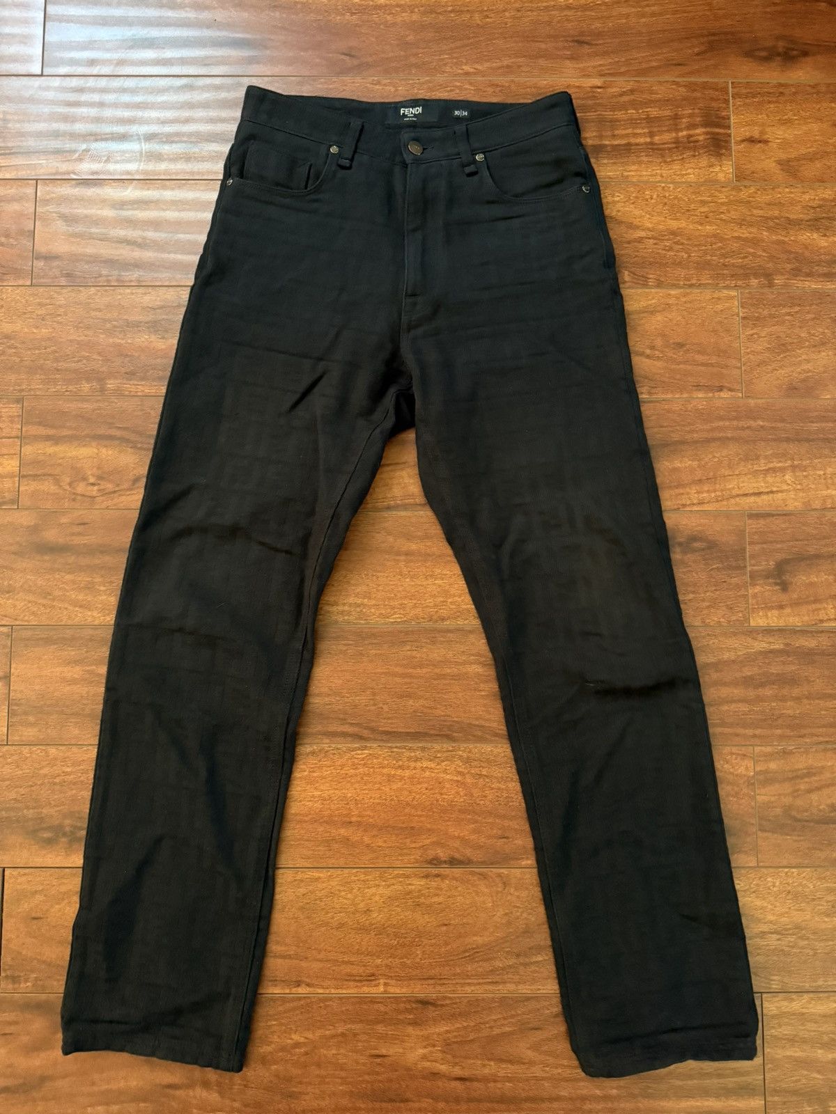 Fendi Fendi Black Jacquard “Forever Fendi” Jean Size US 30 / EU 46 - 1 Thumbnail