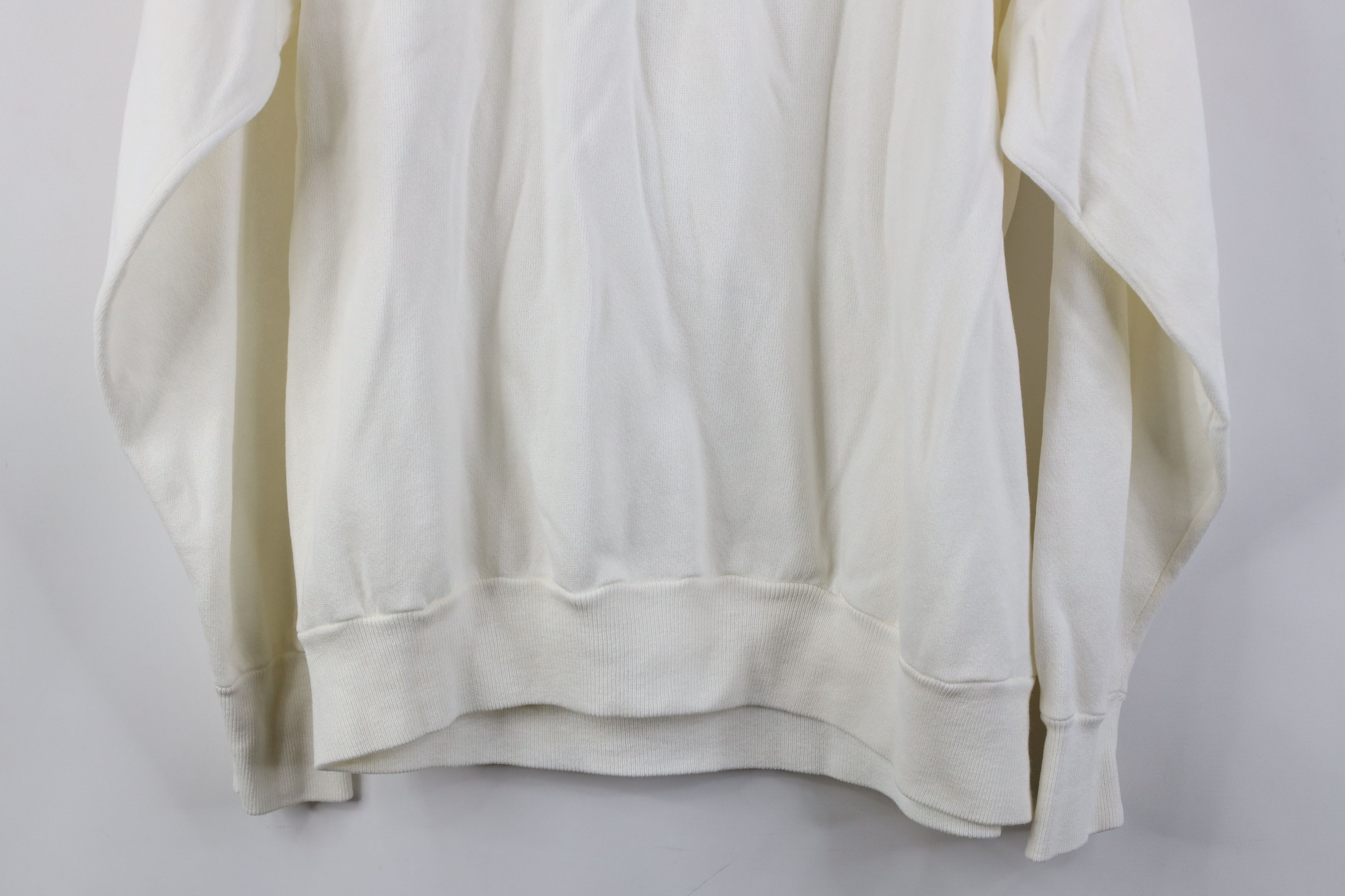 Vintage Vintage 90s Streetwear Blank Crewneck Sweatshirt White Size L / US 10 / IT 46 - 13 Thumbnail