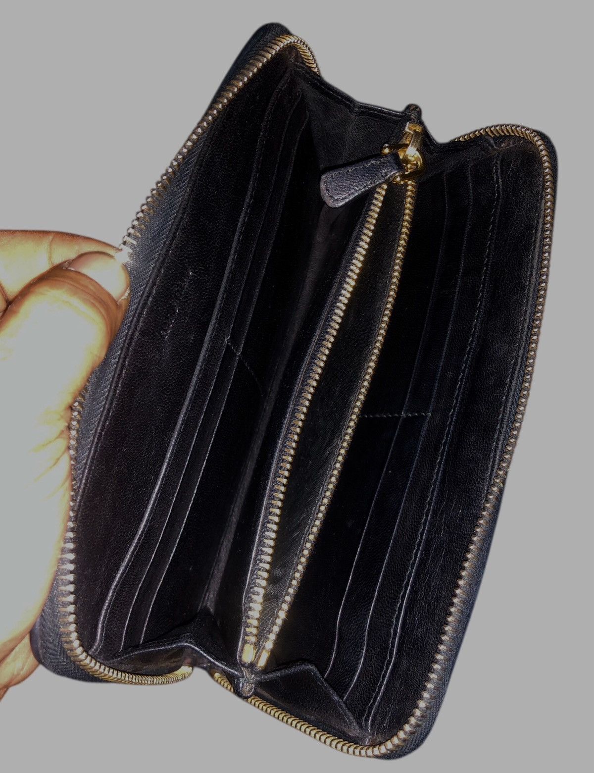 Issey Miyake × Miu Miu × Vintage MIU MIU LONG WALLET SOFT LEATHER ZIPPER WALLET Size ONE SIZE - 5 Thumbnail