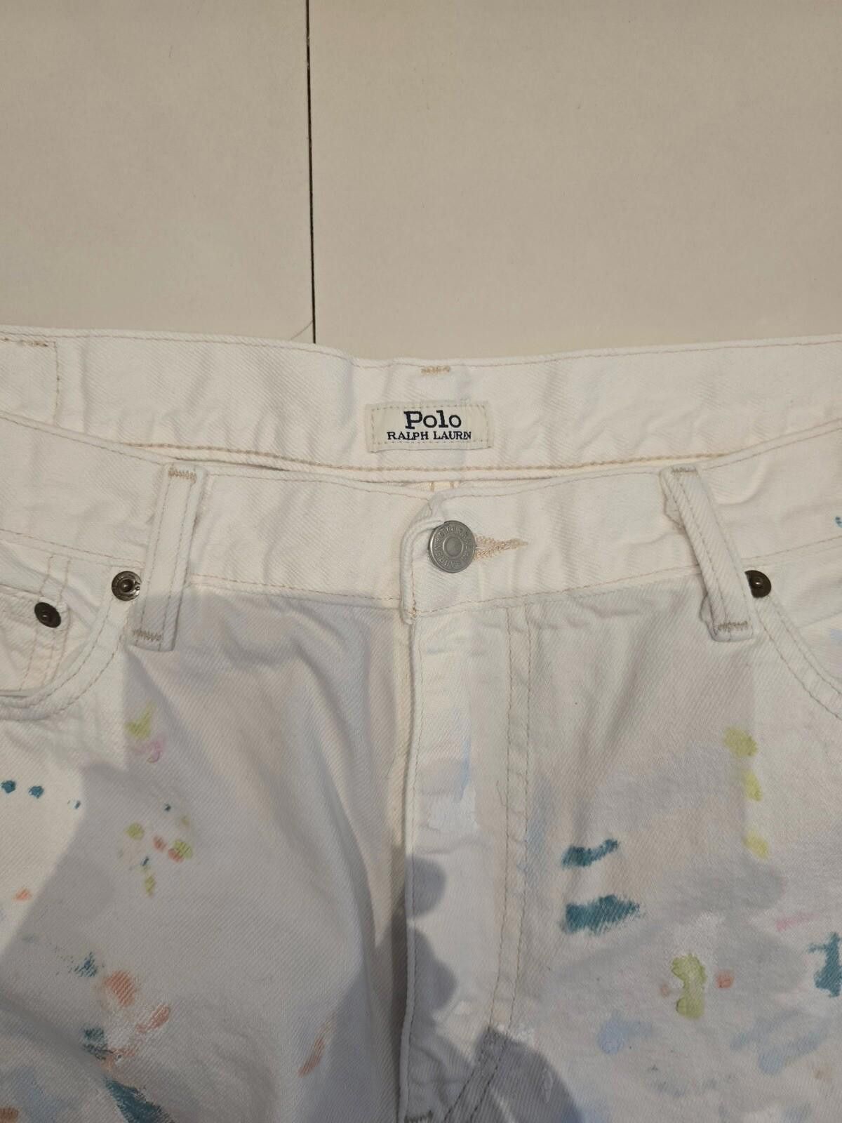 Polo Ralph Lauren Polo Ralph Lauren Avery Paint Splatter White Artist Jeans Size US 32 / EU 48 - 5 Thumbnail